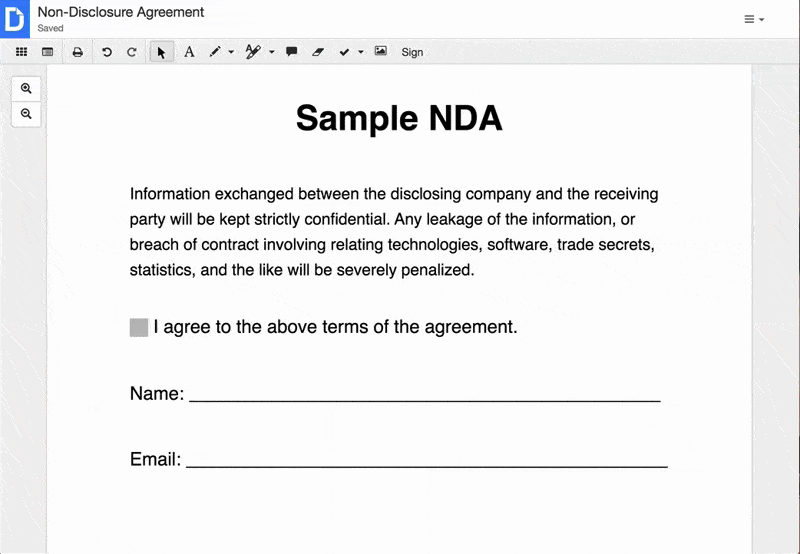 sign pdf document online free